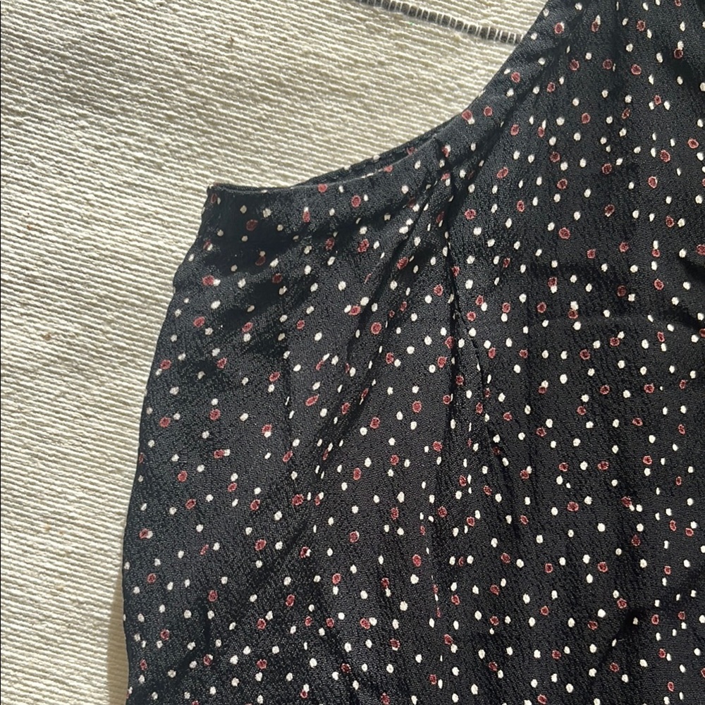 Black  Vintage 90s Y2K Sleeveless Dress with Subtle Dot Print size L - Picture 5 of 9